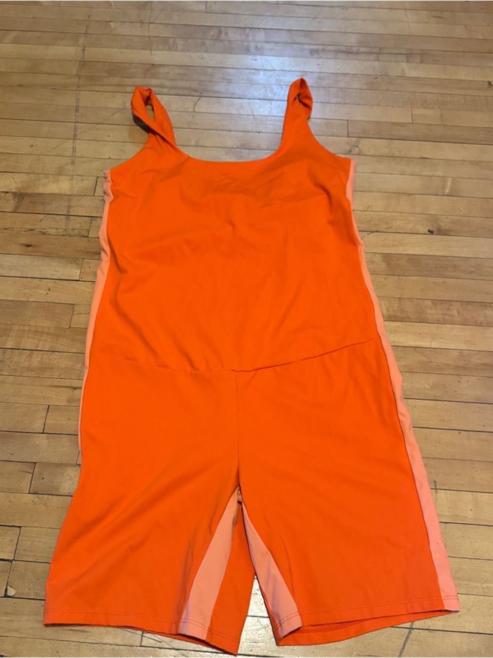 Nuuly x Addison Bay size M maternity Bodysuit Romper with Light Pink Side Panels